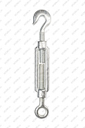 Талреп крюк-кольцо TOR М10 DIN1480 (открытого типа) (Q)