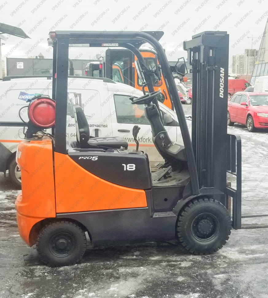 Газ-Бензиновый автопогрузчик DOOSAN G18S-5 K00133 Б/У. Цены на б/у технику  в Санкт-Петербурге